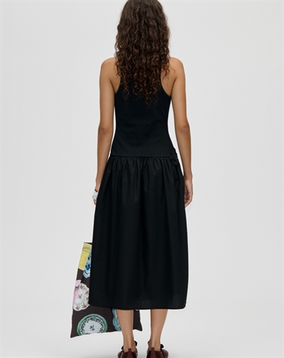 Stine Goya - Casual Tank Midi Kjole - Black